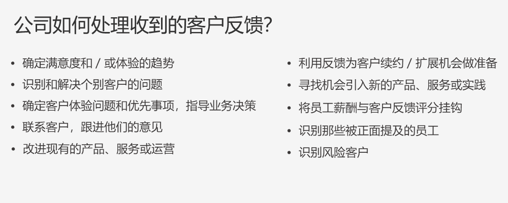 公司如何处理收到的客户反馈？